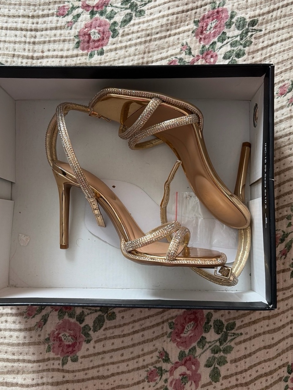 INC International Concepts Gold Strappy Stiletto Sandals
